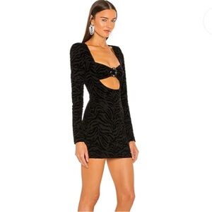 Dundas X Revolve Ramone Mini Dress in Black Tiger Medium